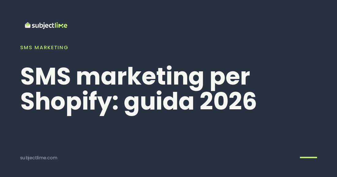 SMS marketing per Shopify: guida 2026