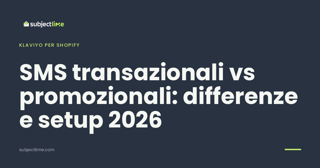 SMS transazionali vs promozionali: differenze e setup 2026